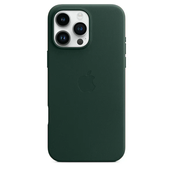Apple Original Leather Case with MagSafe for iPhone 16 / 16 Pro / 16 Pro Max – Black, Grey, Titanium Brown, Dark Purple, Green, Blue - Image 3