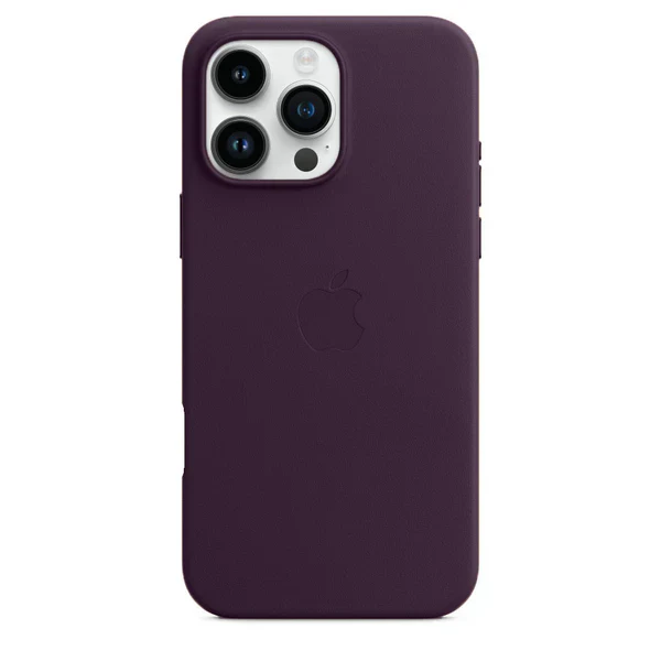 Apple Original Leather Case with MagSafe for iPhone 16 / 16 Pro / 16 Pro Max – Black, Grey, Titanium Brown, Dark Purple, Green, Blue - Image 4