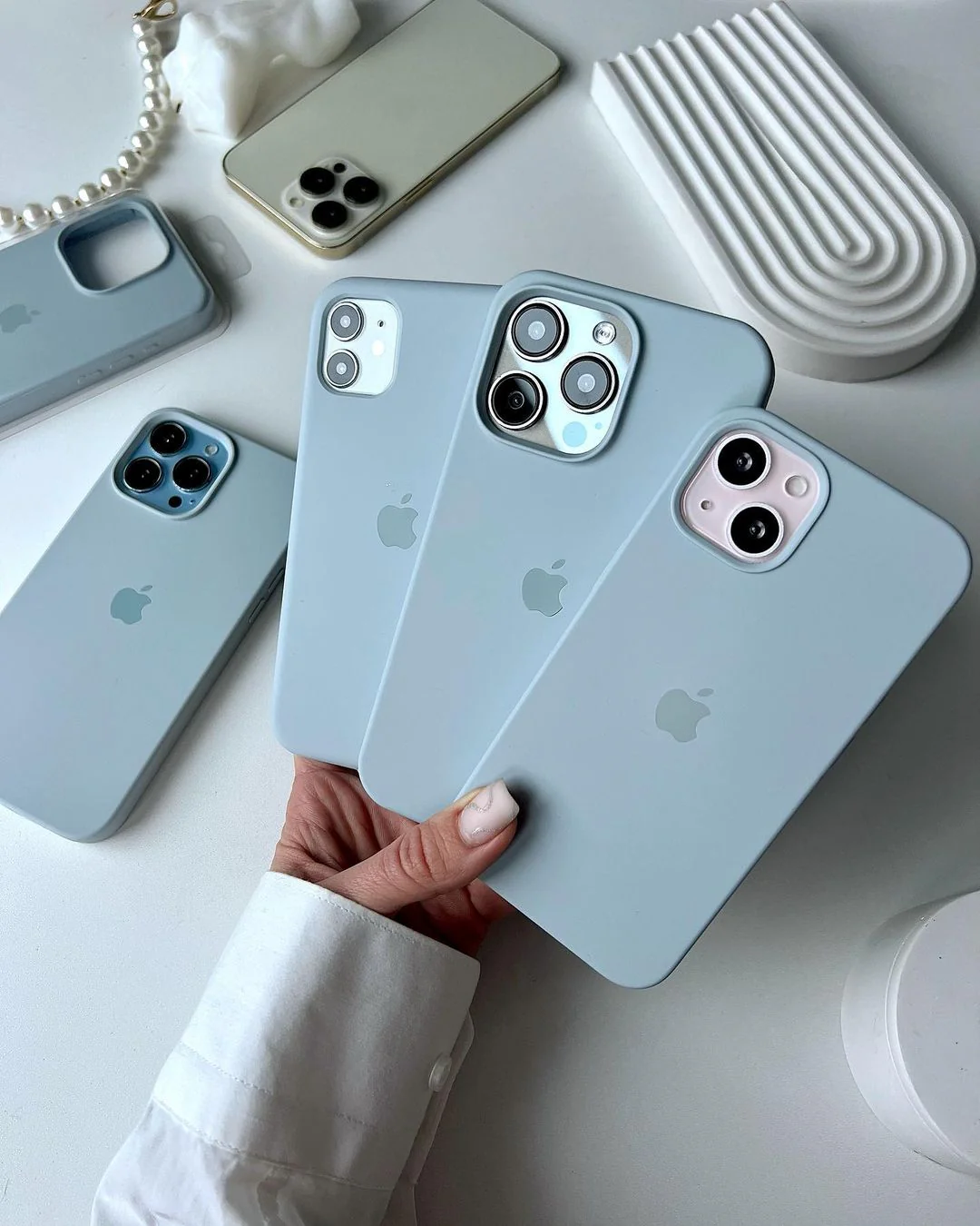iPhone Silicone Case (Blue Gray) - Image 2