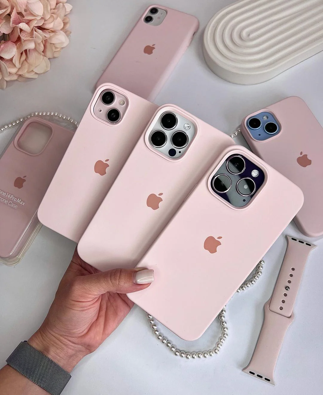 Chalk Pink iPhone Silicone Case – Premium Soft Touch Cover | Neas Original™ - Image 2