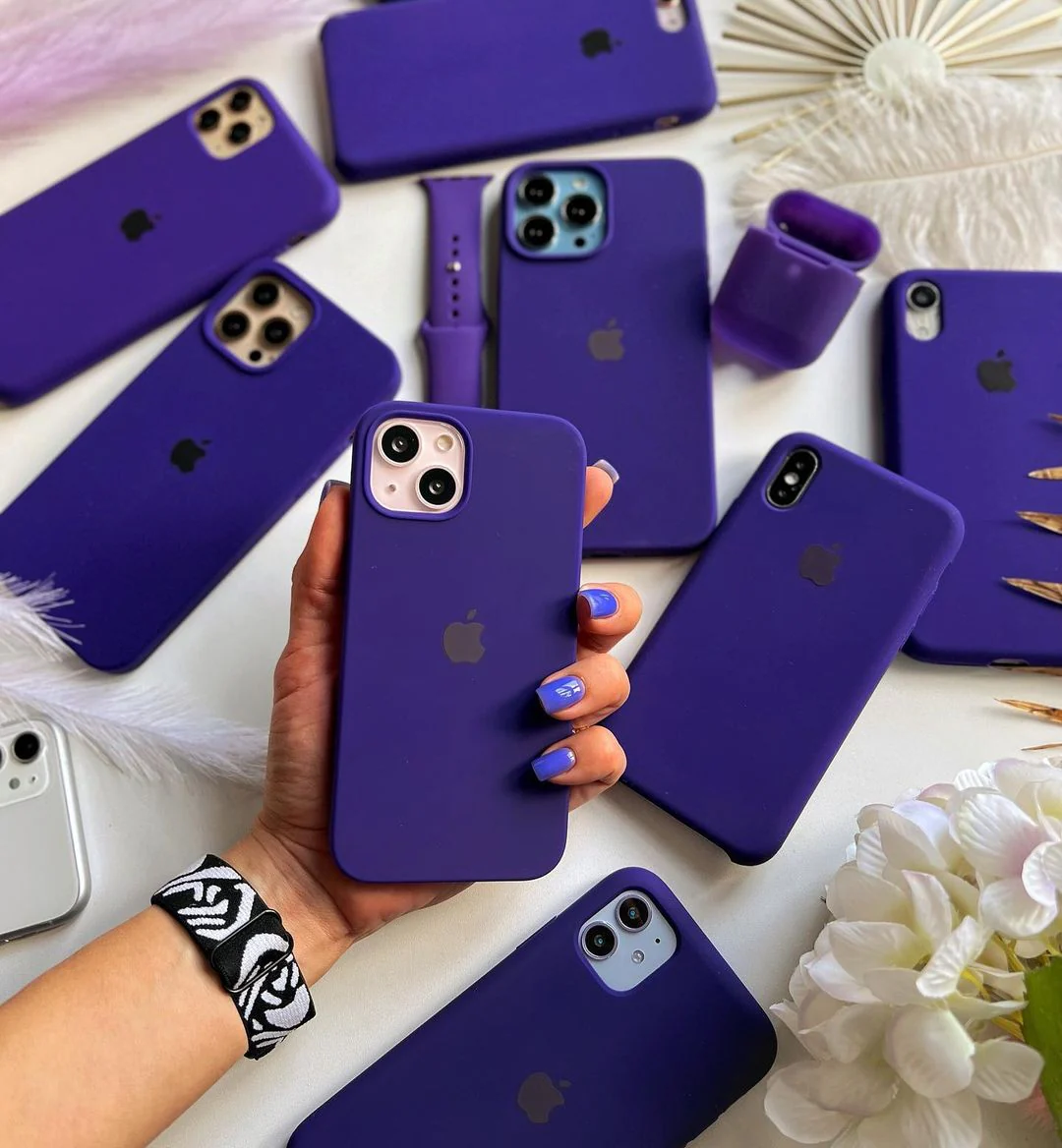 Dark Purple iPhone Silicone Case – Premium Soft Touch Cover | Neas Original™