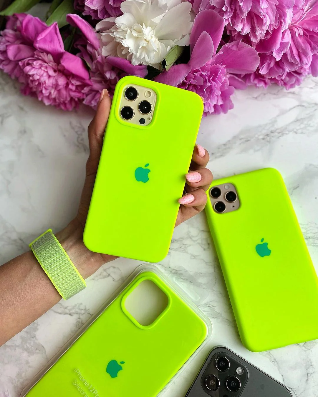 Fluorescent Green iPhone Silicone Case – Premium Soft Touch | Neas Original™ - Image 3