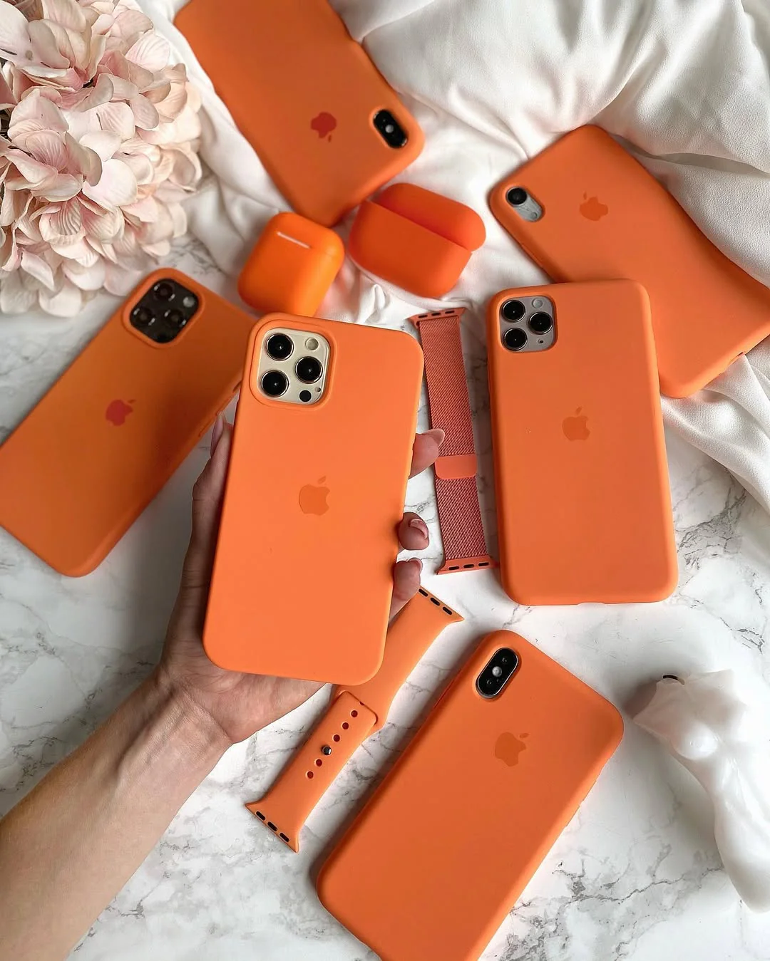 Golden Orange iPhone Silicone Case – Premium Soft Touch Cover | Neas Original™