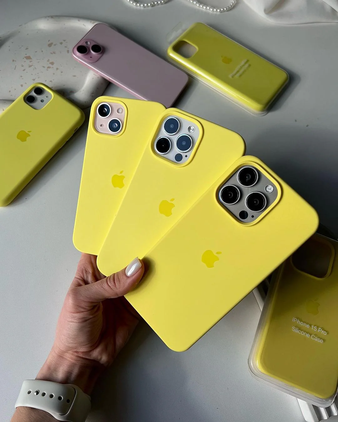 iPhone Silicone Case (Lemon Yellow) - Image 2