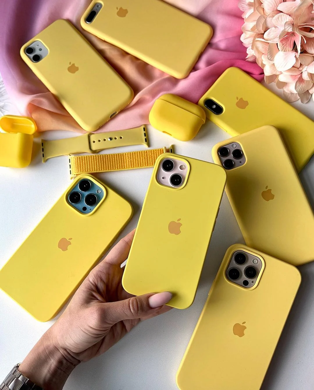 Light Yellow iPhone Silicone Case – Premium Soft Touch Cover | Neas Original™