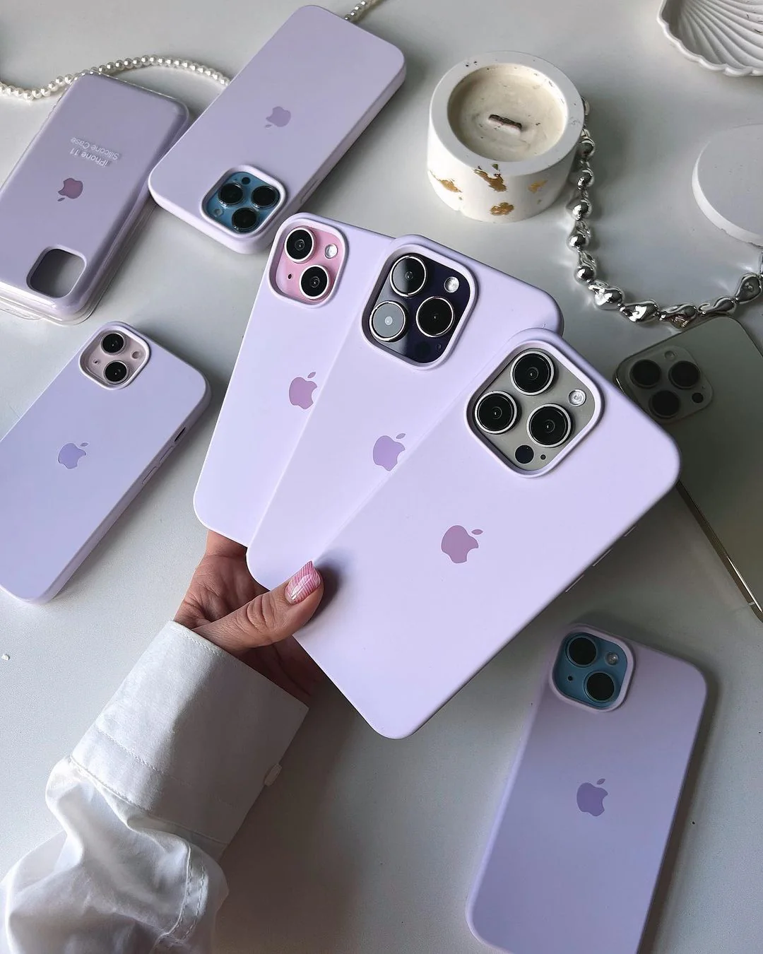 iPhone Silicone Case – Lilac | Premium Soft-Touch Protective Cover - Image 2