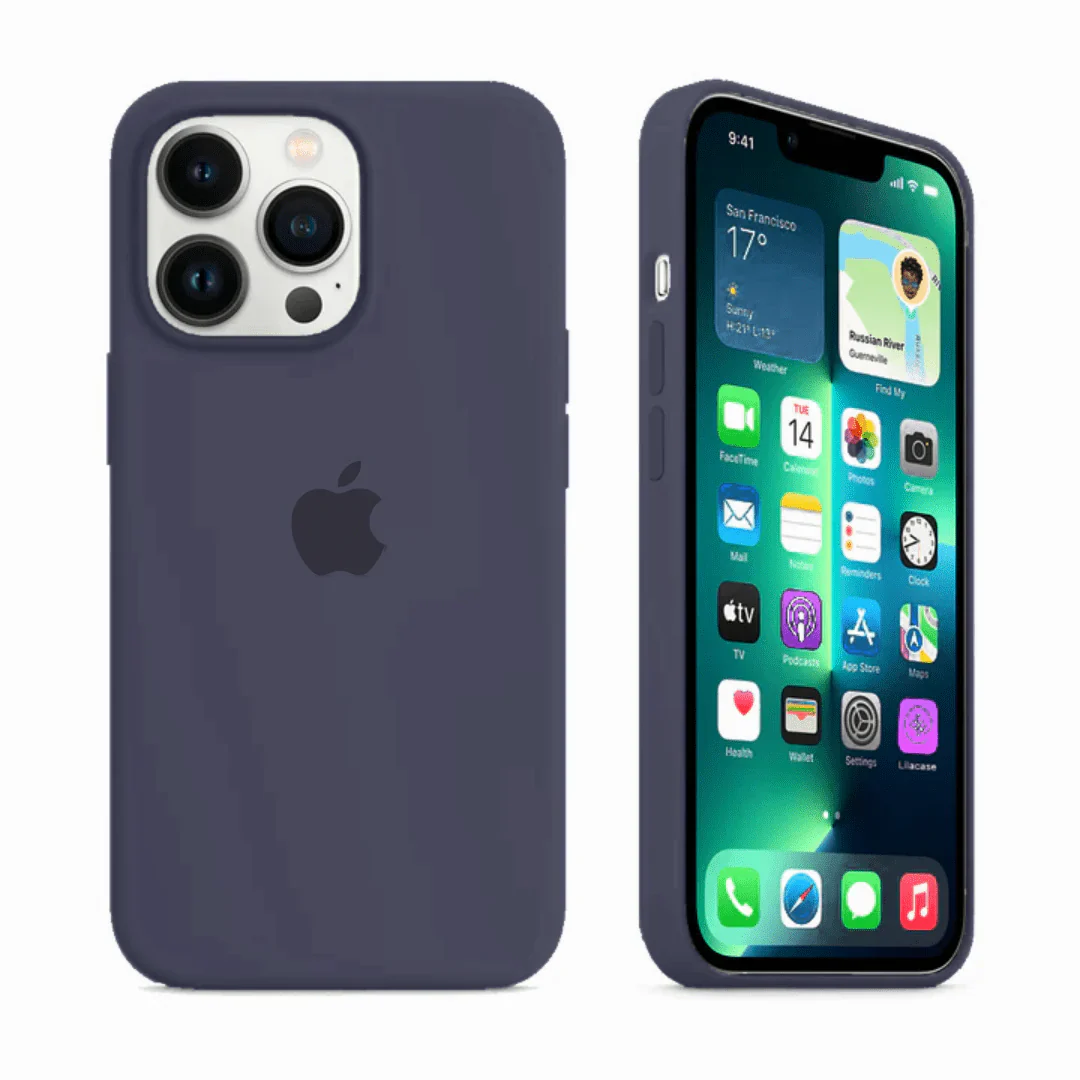 Midnight Blue iPhone Silicone Case – Slim Soft-Touch Silicone Cover | Neas Original™ - Image 2