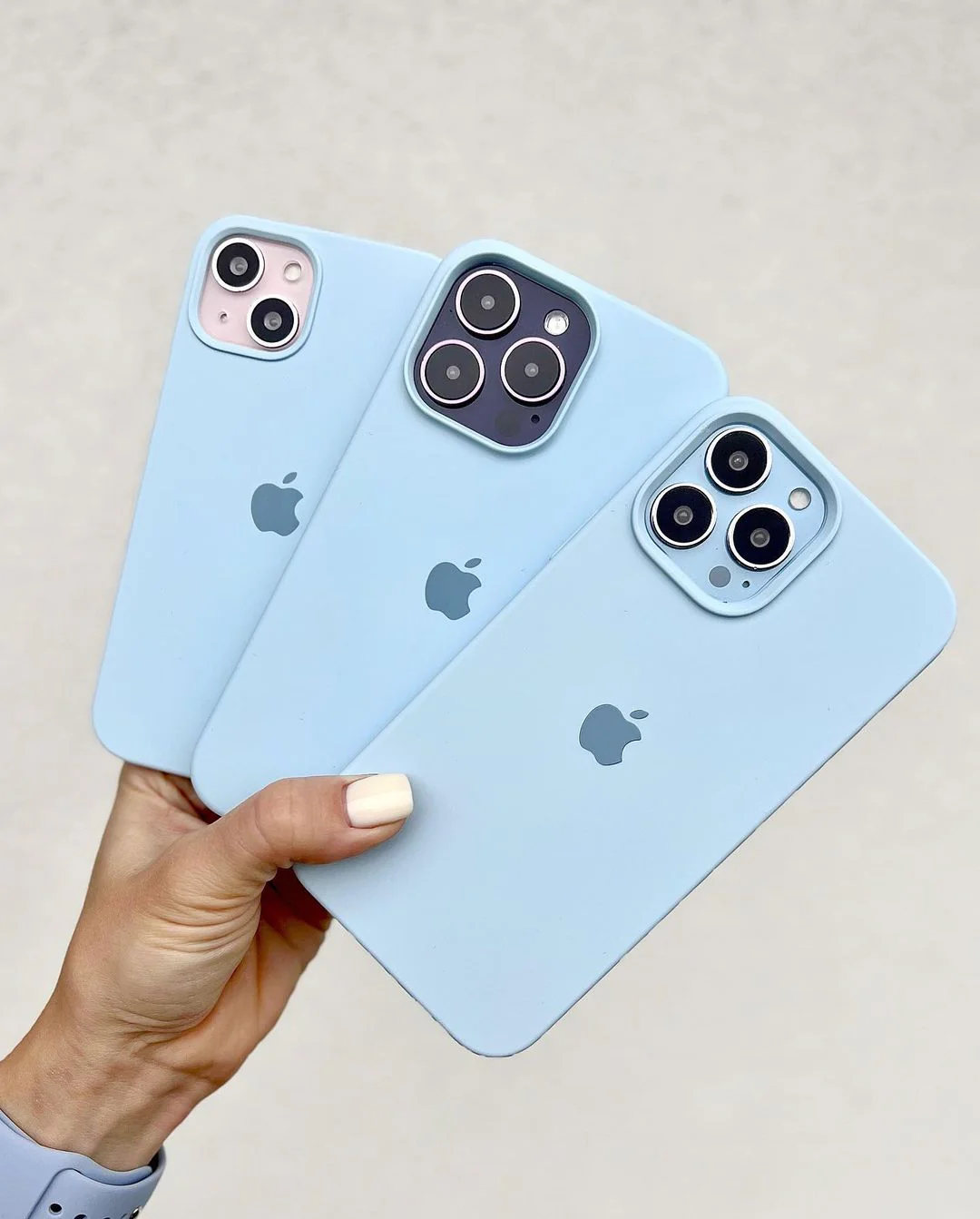 New Sky Blue iPhone Silicone Case – Premium Soft Touch Cover | Neas Original™