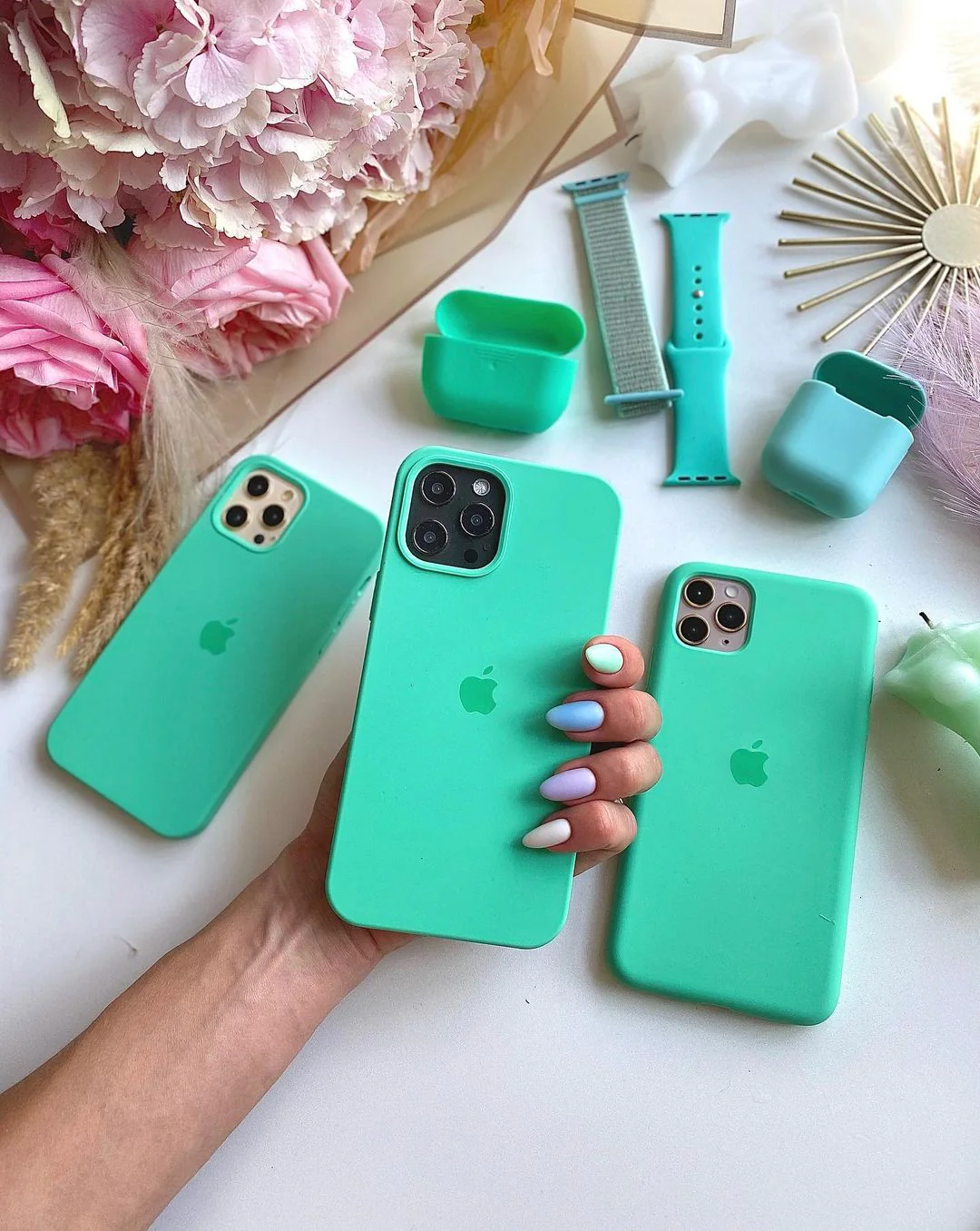 Rehmannia Green iPhone Silicone Case – Premium Soft Touch Cover | Neas Original™ - Image 2
