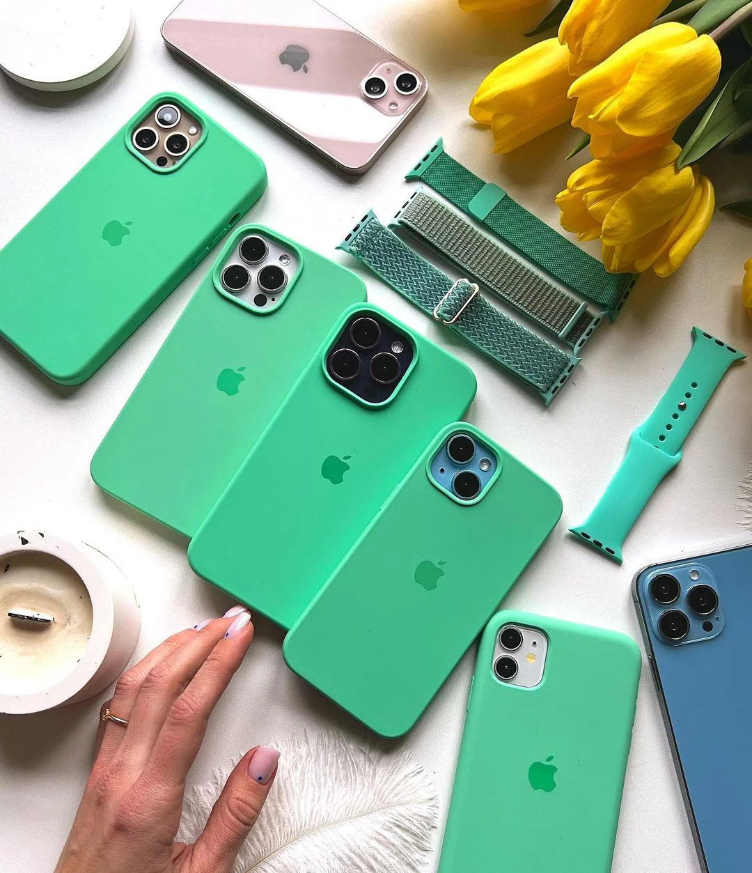Rehmannia Green iPhone Silicone Case – Premium Soft Touch Cover | Neas Original™ - Image 3