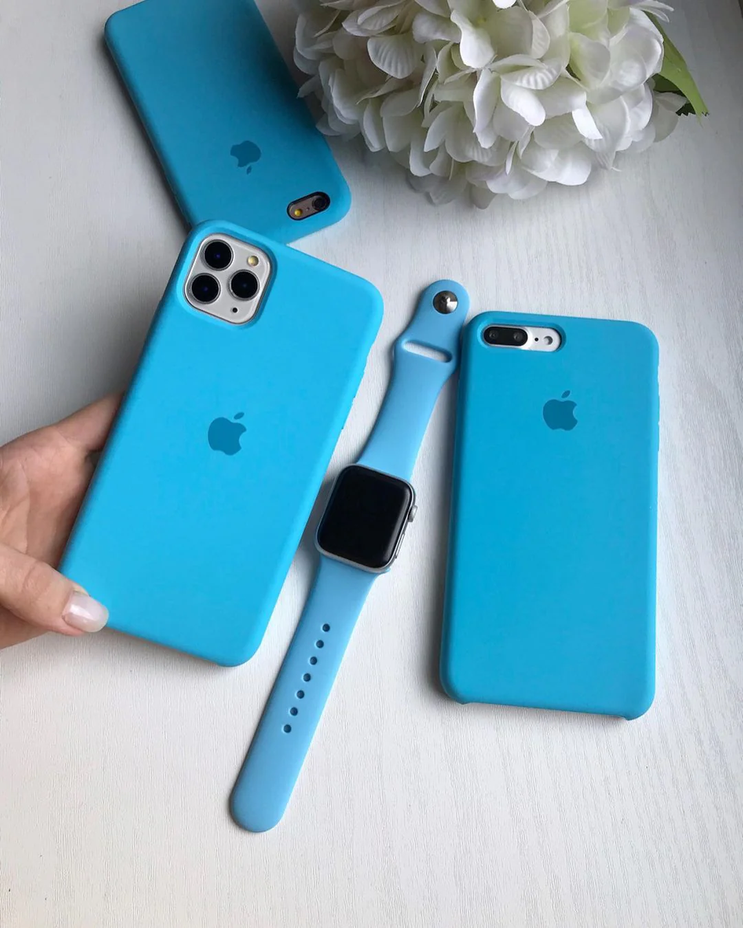 Surf Blue iPhone Silicone Case – Premium Soft Touch Cover | Neas Original™ - Image 2