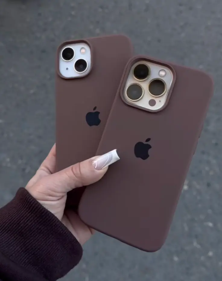 🤎 New Brown iPhone Silicone Case | Premium Soft Touch Cover - Image 2