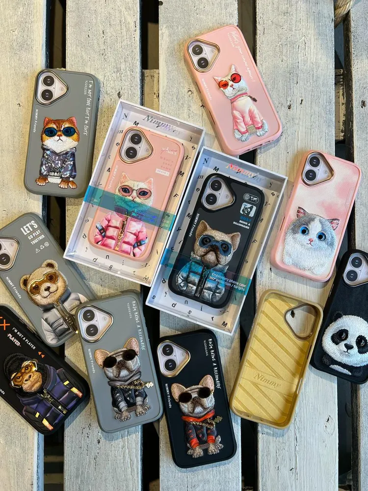 Nimmy Jacket & Chain Series iPhone 16 Case – 3D Embroidered TPU+PC Protective Cover (16/16 Pro/Pro Max) - Image 9