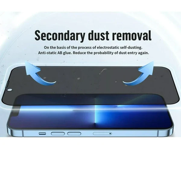 Blueo Privacy Tempered Glass for iPhone 13–17 Pro Max | Anti-Peep, 9H Hardness, HD Clarity - Image 3